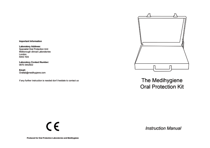 Instruction manual for Oral Protection Kit