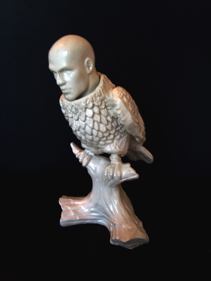 'Rabbit Pigeon' Slip-cast earthenware, transparent glaze Manchester souvenirs 12