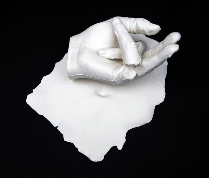 Broken Hand and Belly Button number 2. Porcelain Broken Hand and Belly Button number 2. Porcelain